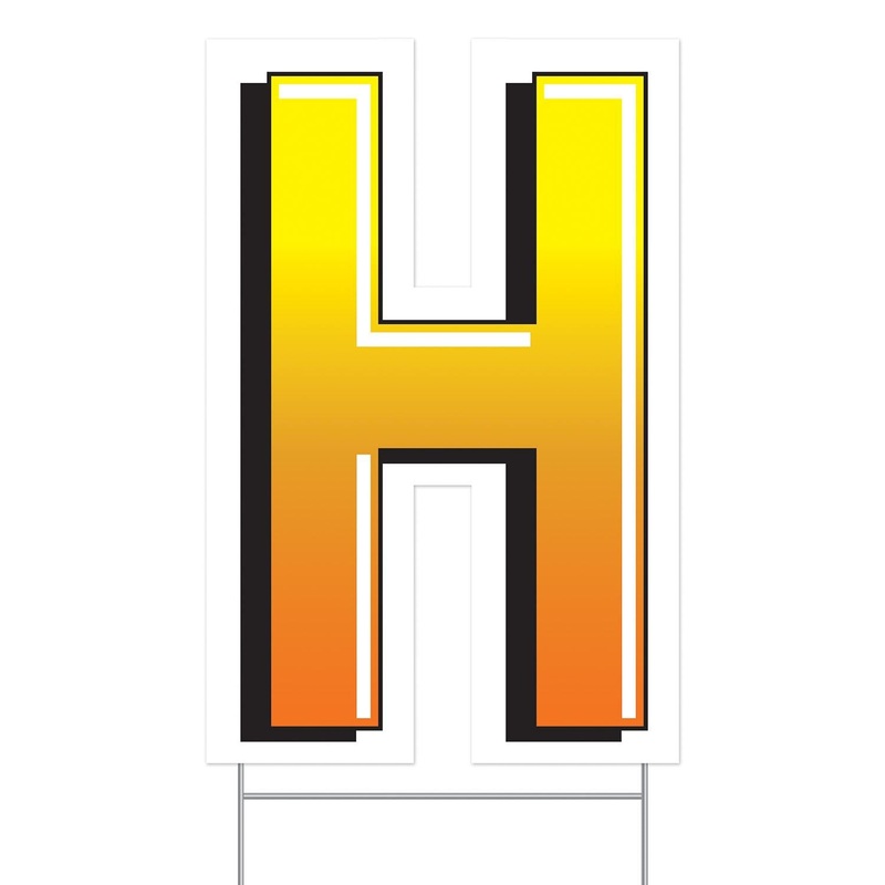 3 Pack Beistle Plastic H Party Yard Sign