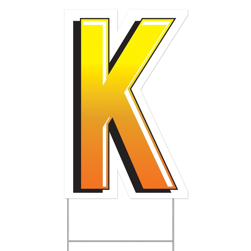 3 Pack Beistle Plastic K Party Yard Sign
