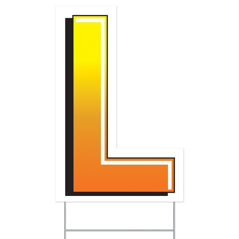 3 Pack Beistle Plastic L Party Yard Sign
