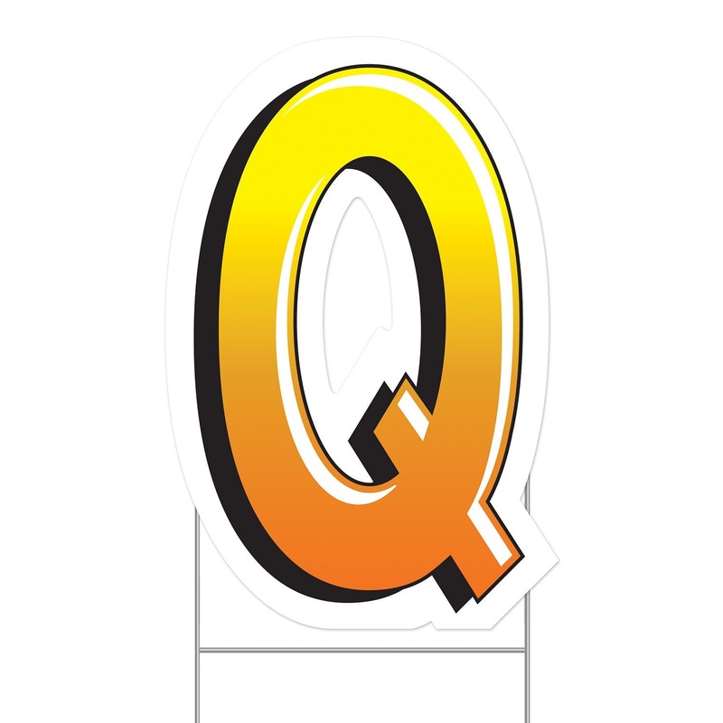 3 Pack Beistle Plastic Q Party Yard Sign