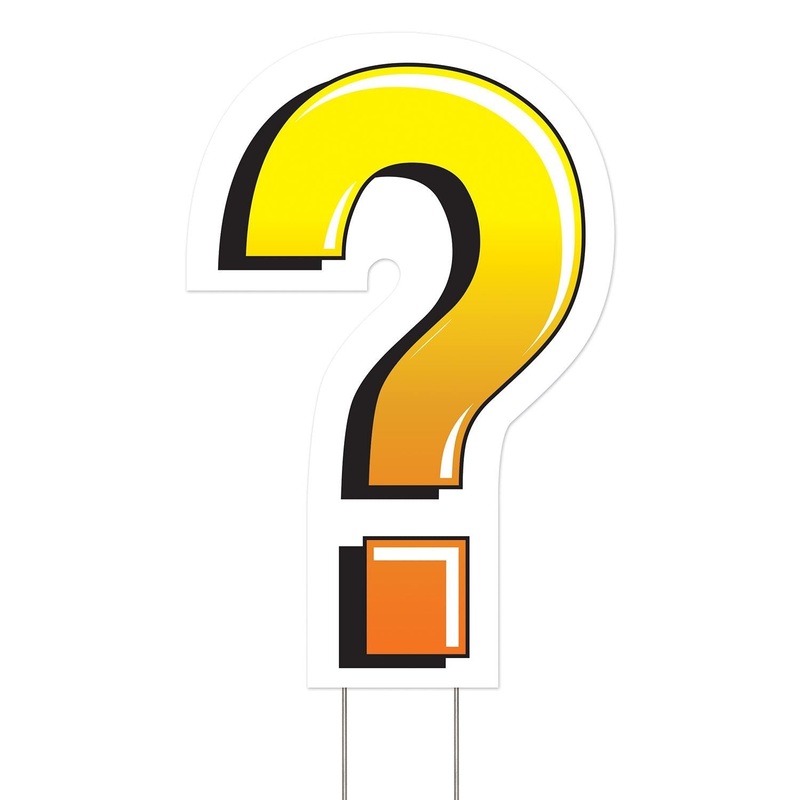 3 Pack Beistle Plastic Question Mark Party Yard Sign