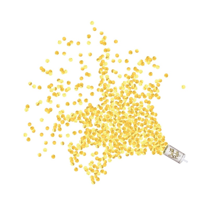 48 Pack Beistle Push Up Party Confetti Poppers - gold