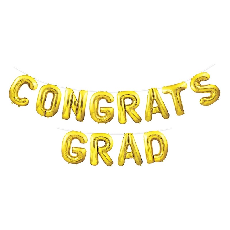 6 Pack Beistle Congrats Grad Graduation Party Balloon Streamer