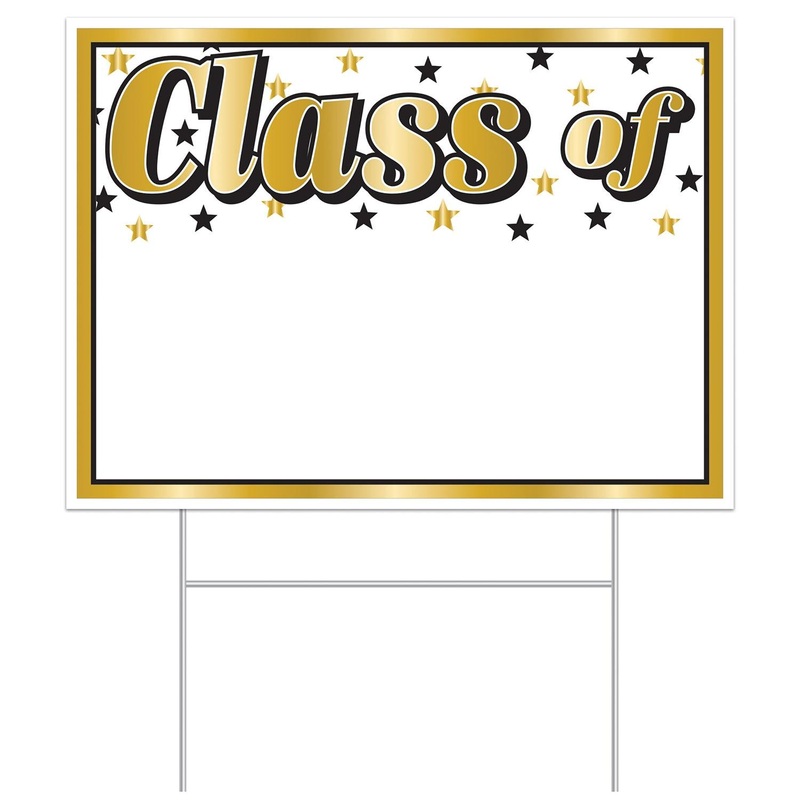 6 Pack Beistle Graduation Party Plastic Class Of Yard Sign