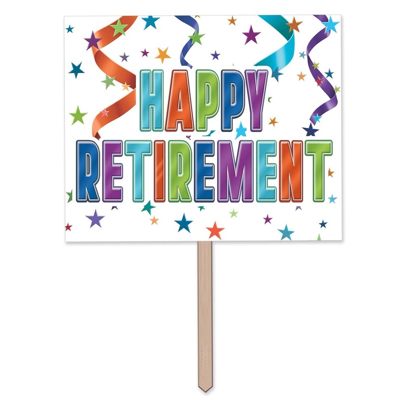 6 Pack Beistle Happy Retirement Party Yard Sign