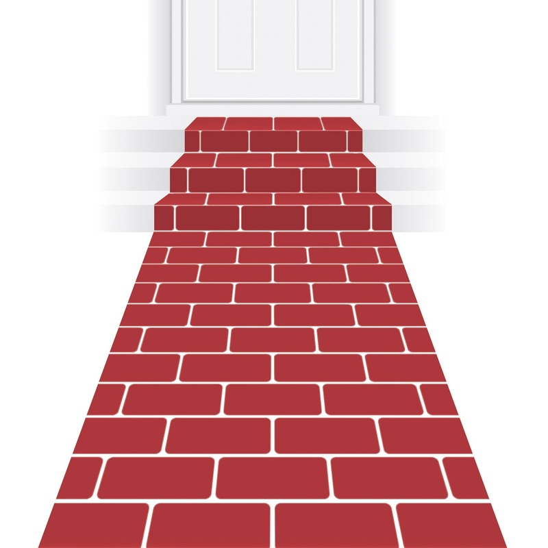 6 Pack Beistle Red Brick Party Runner