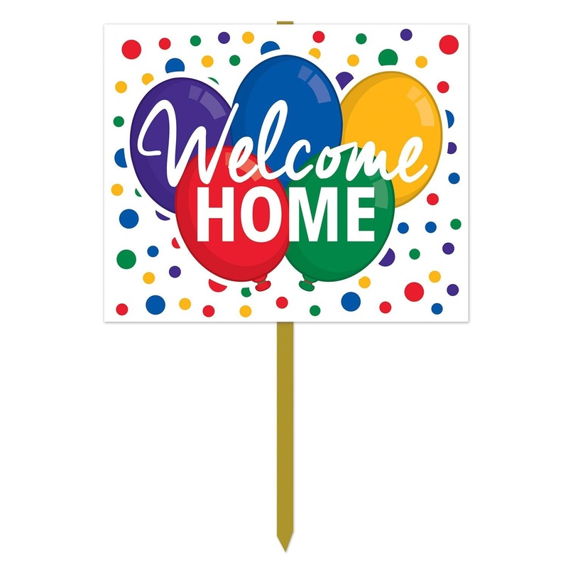 6 Pack Beistle Welcome Home Party Yard Sign
