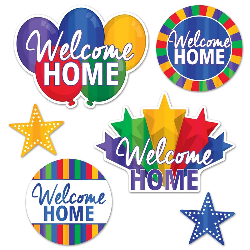 72 Pack Beistle Foil Welcome Home Party Cutouts