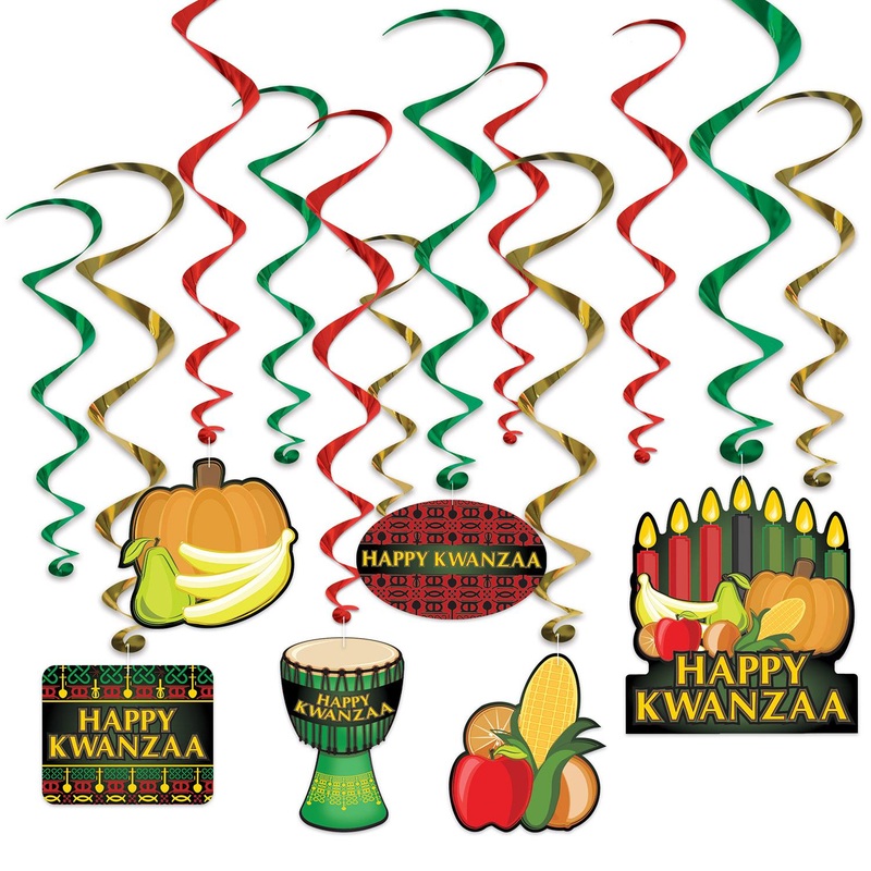 72 Pack Beistle Happy Kwanzaa Whirls