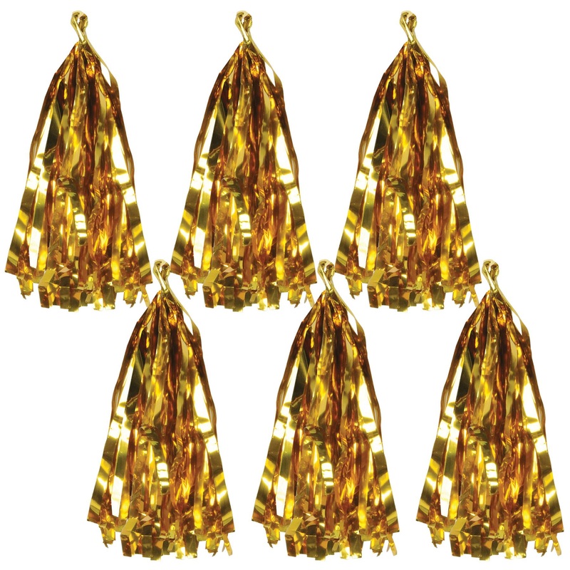 72 Pack Beistle Metallic Party Tassels - gold