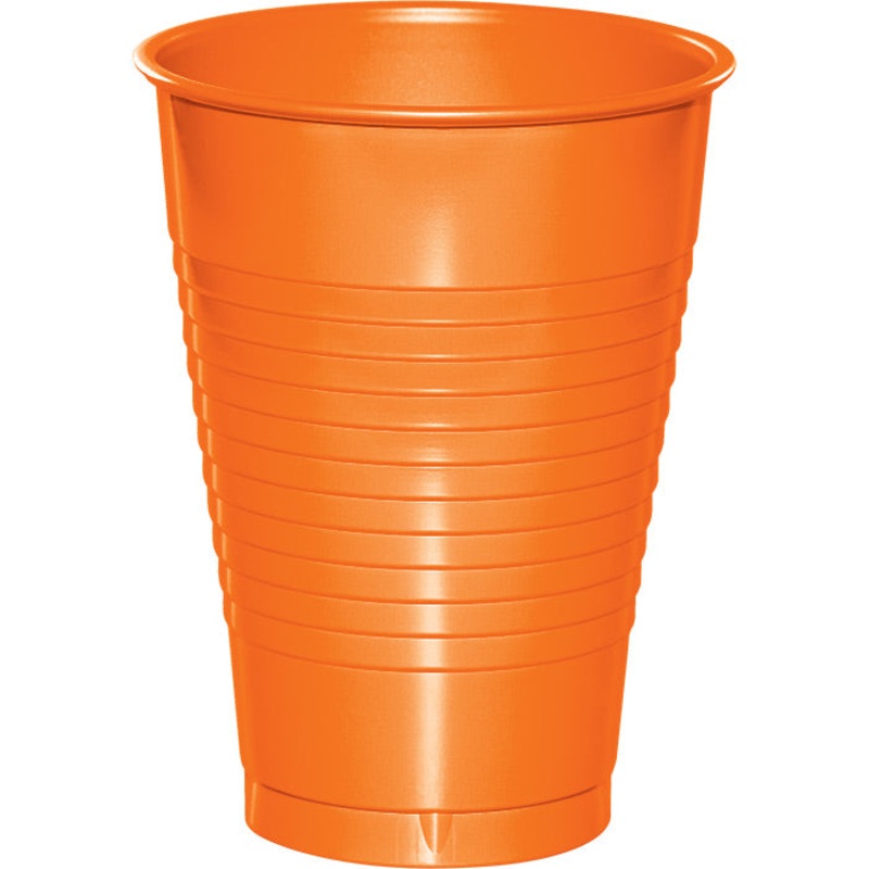 Sunkissed Orange 12 Oz Plastic Cups (20/Pkg)