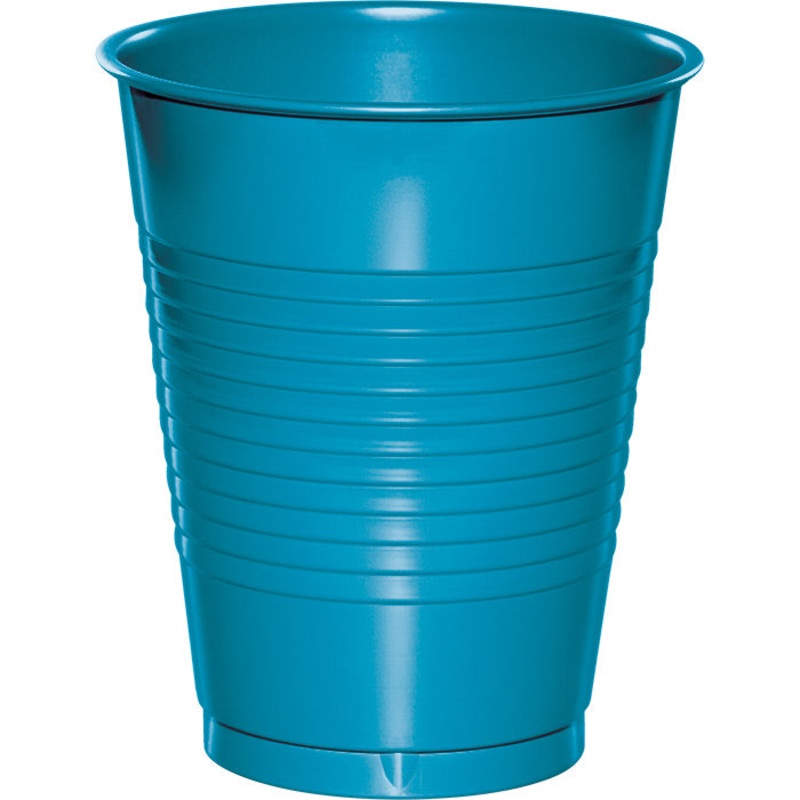 Turquoise Blue Plastic Cups (20/Pkg)