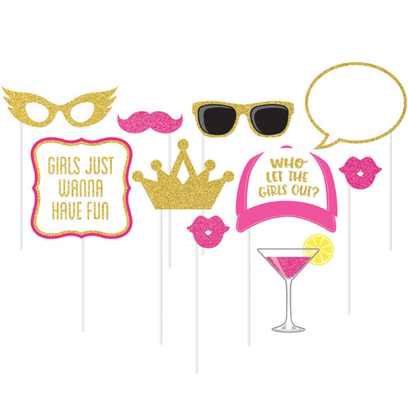 Girls Night Photo Booth Props (10/Pkg)
