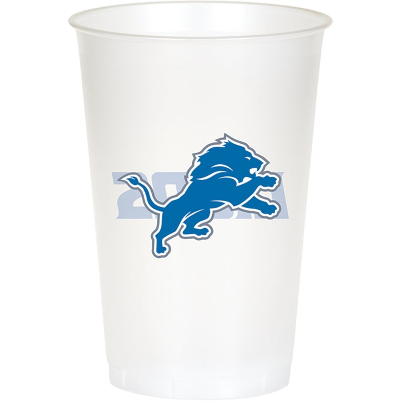 Detroit Lions Plastic Cup, 20 Oz (8/Pkg)