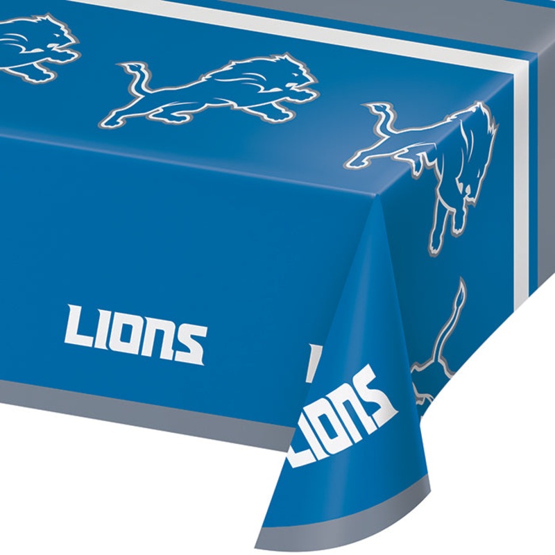 Detroit Lions Plastic Table Cover, 54" X 102"