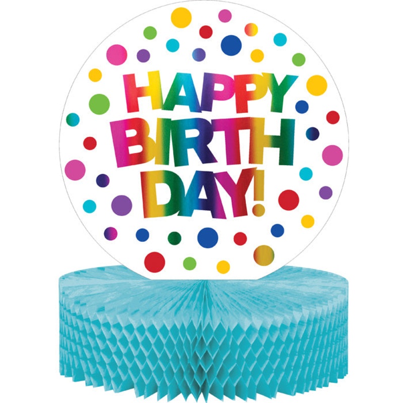 Rainbow Foil Birthday Centerpiece