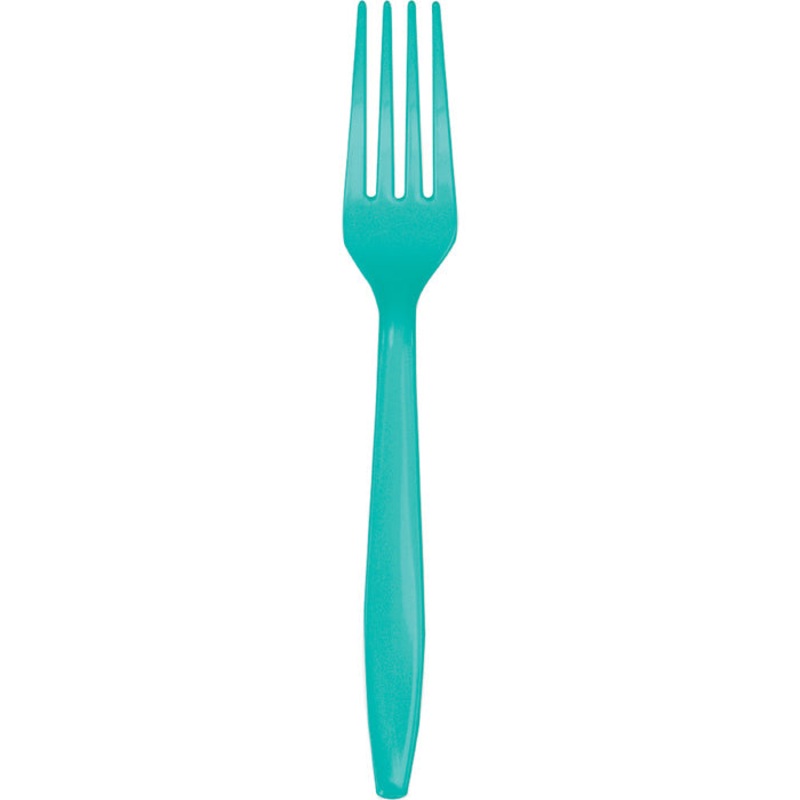 Teal Lagoon Plastic Forks (24/Pkg)