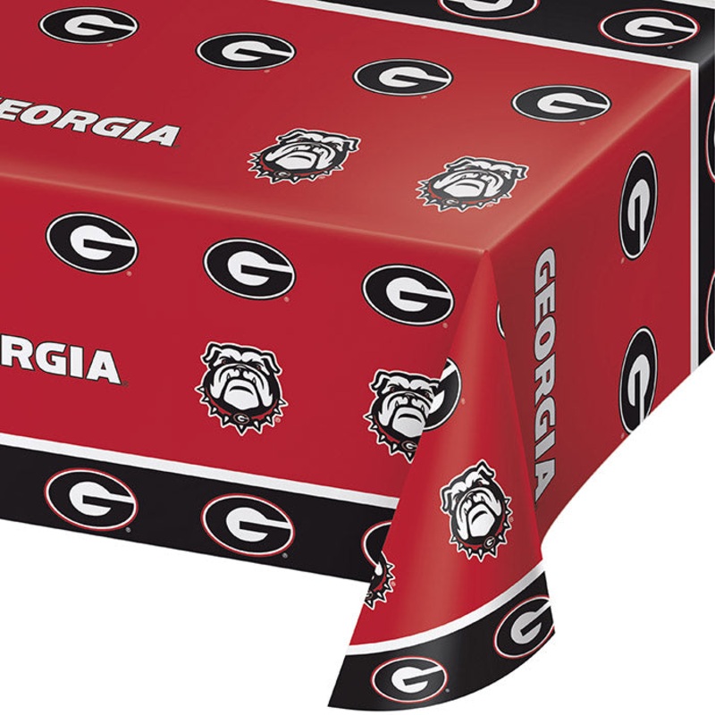 Georgia Bulldogs Plastic Table Cover, 54"x108"