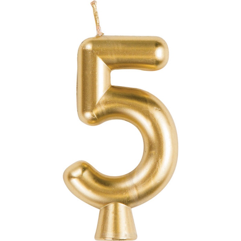 Gold 5 Candle