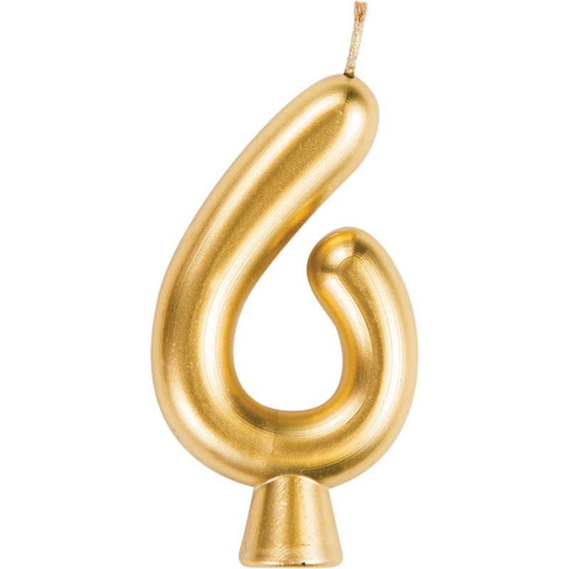 Gold 6 Candle