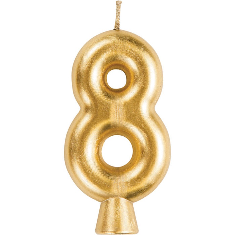 Gold 8 Candle