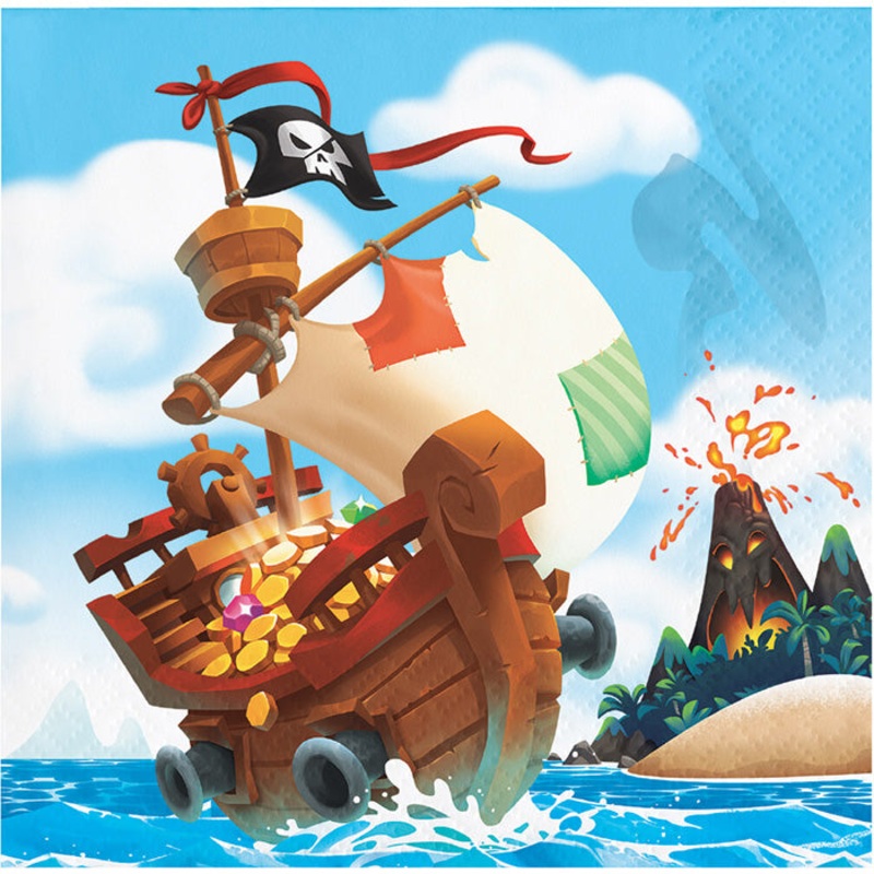 Pirate Treasure Beverage Napkins (16/Pkg)