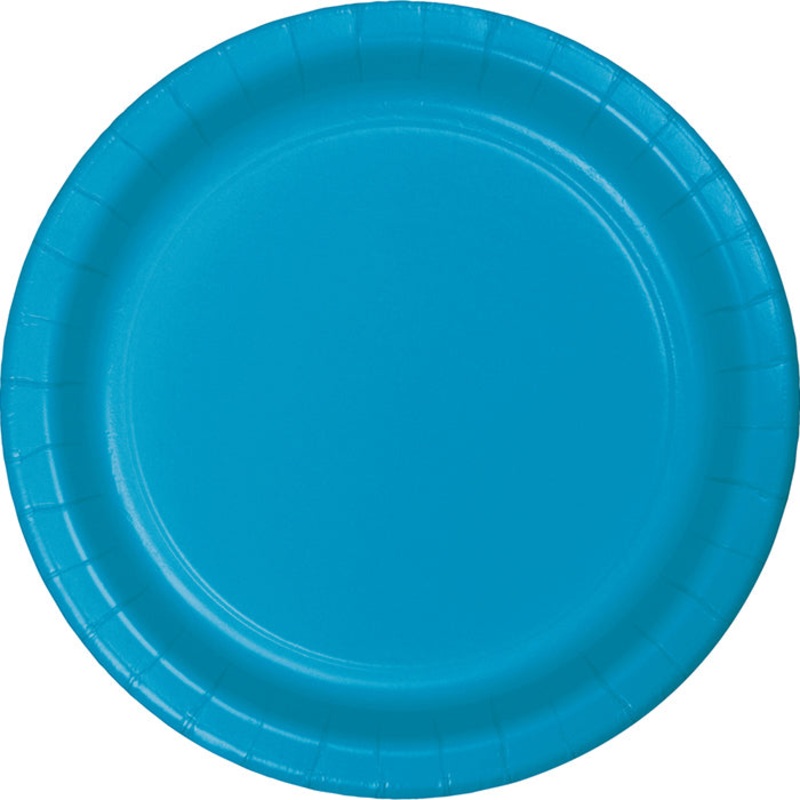 Turquoise Blue Paper Plates (24/Pkg)