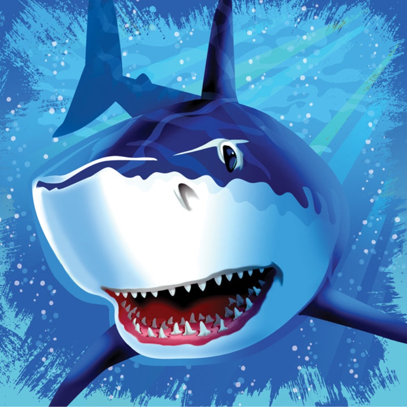 Shark Splash Napkins (16/Pkg)