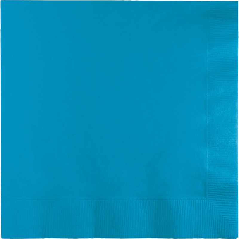 Turquoise Dinner Napkins 3Ply 1/4Fld (25/Pkg)