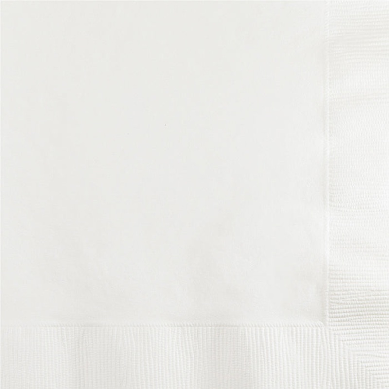 White Beverage Napkin, 3 Ply (50/Pkg)