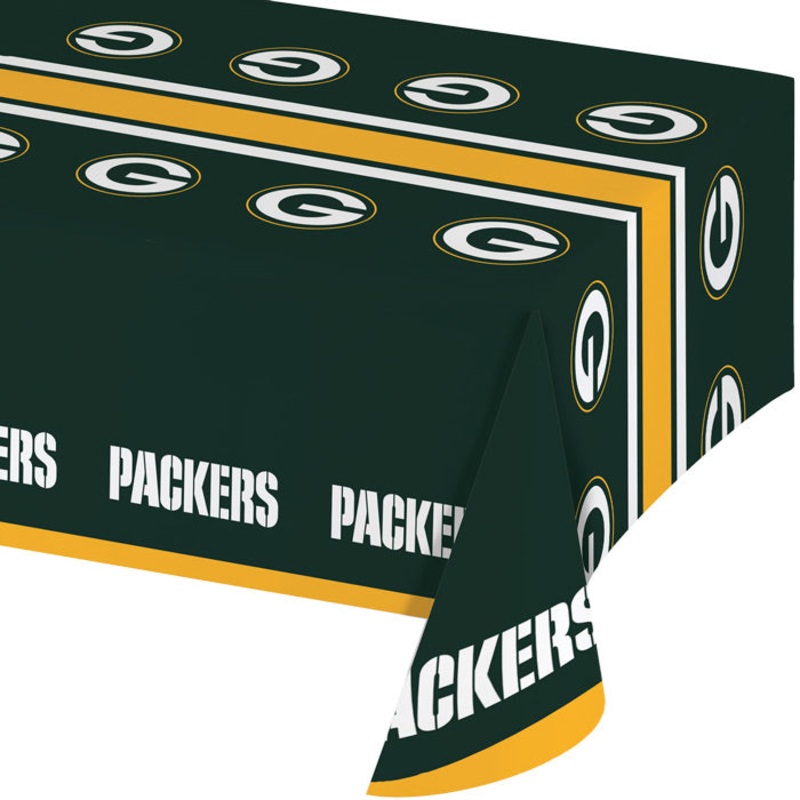 Green Bay Packers Plastic Table Cover, 54" X 102"