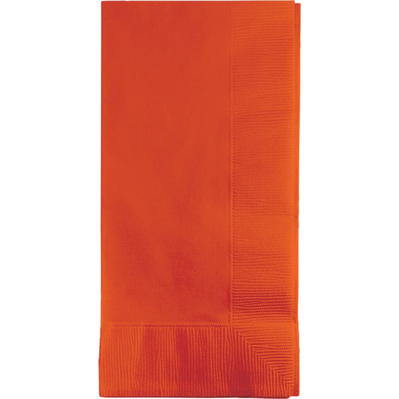 Sunkissed Orange Dinner Napkins 2Ply 1/8Fld (50/Pkg)