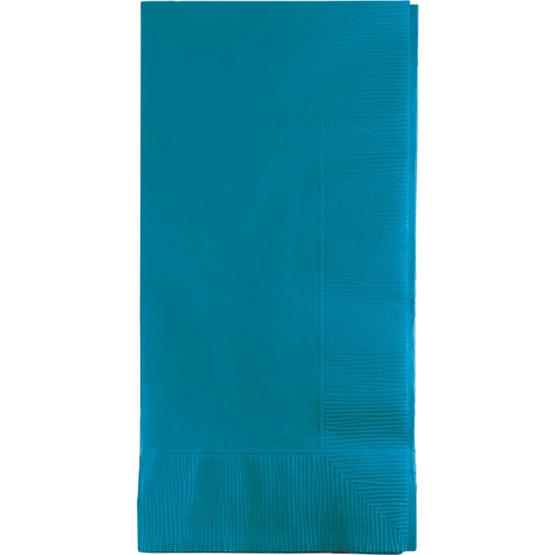 Turquoise Dinner Napkins 2Ply 1/8Fld (50/Pkg)