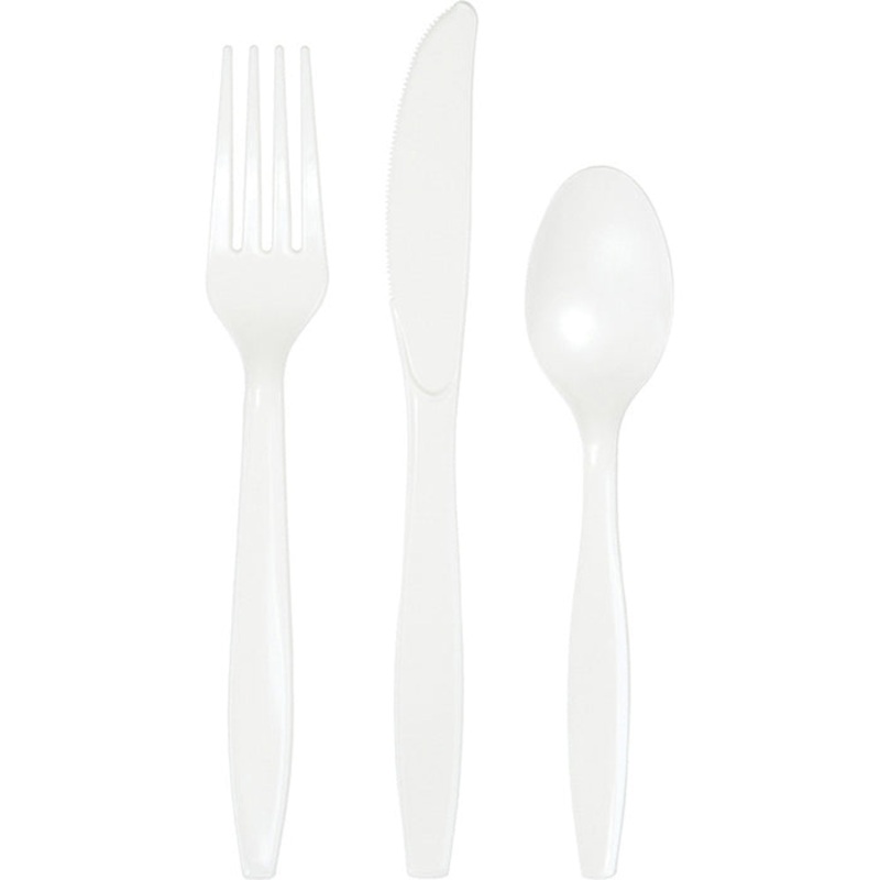 White Assorted Cutlery White (18/Pkg)