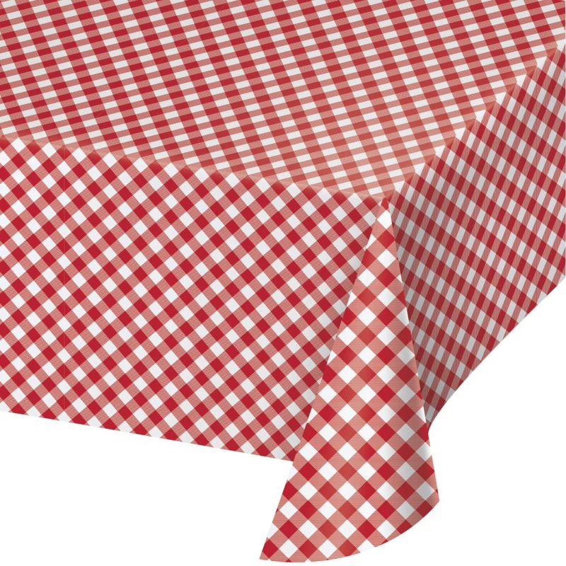 Classic Gingham Paper Tablecover, 54"x102"