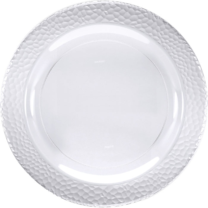Clear Pebble 9" Plastic Plate (10/Pkg)