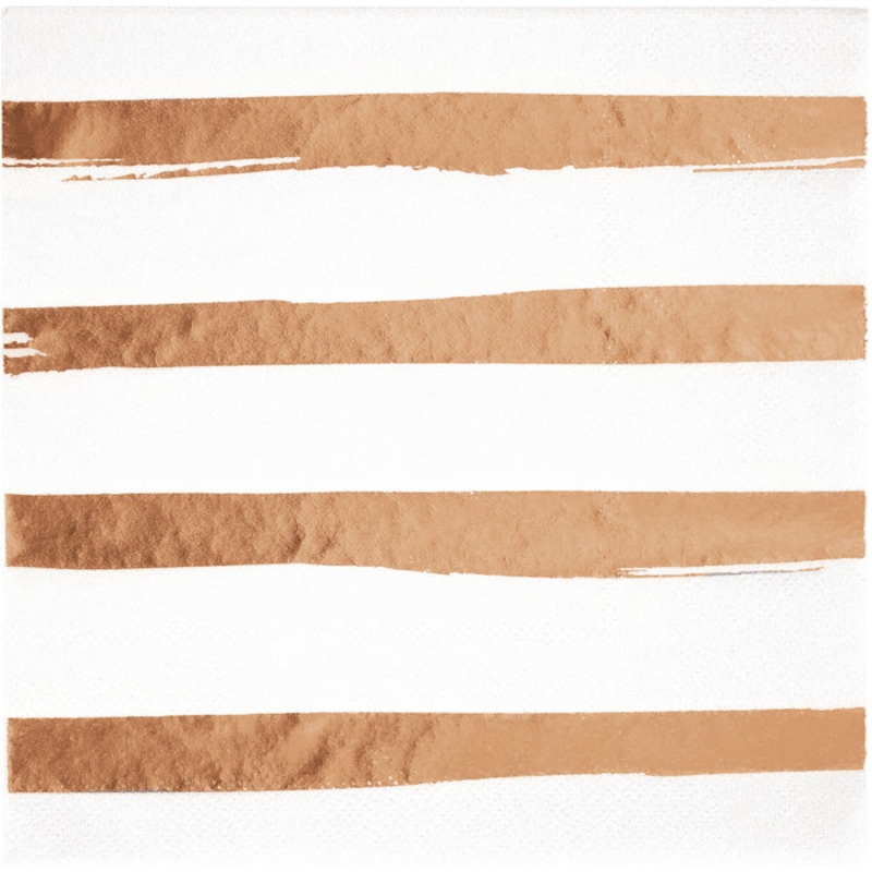 Rose Gold Foil Napkins (16/Pkg)