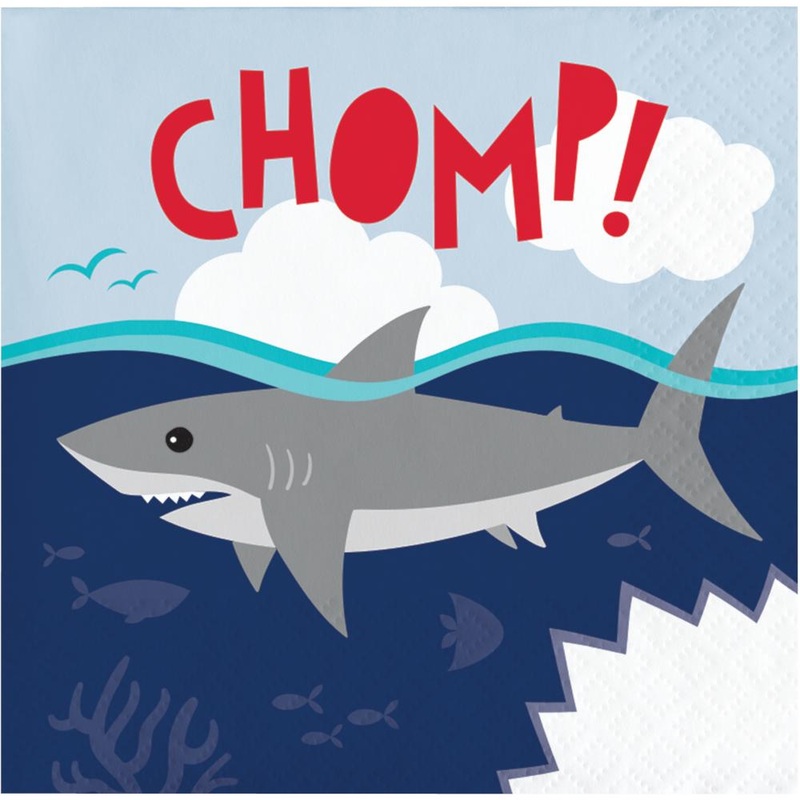 Shark Party Beverage Napkin (16/Pkg)