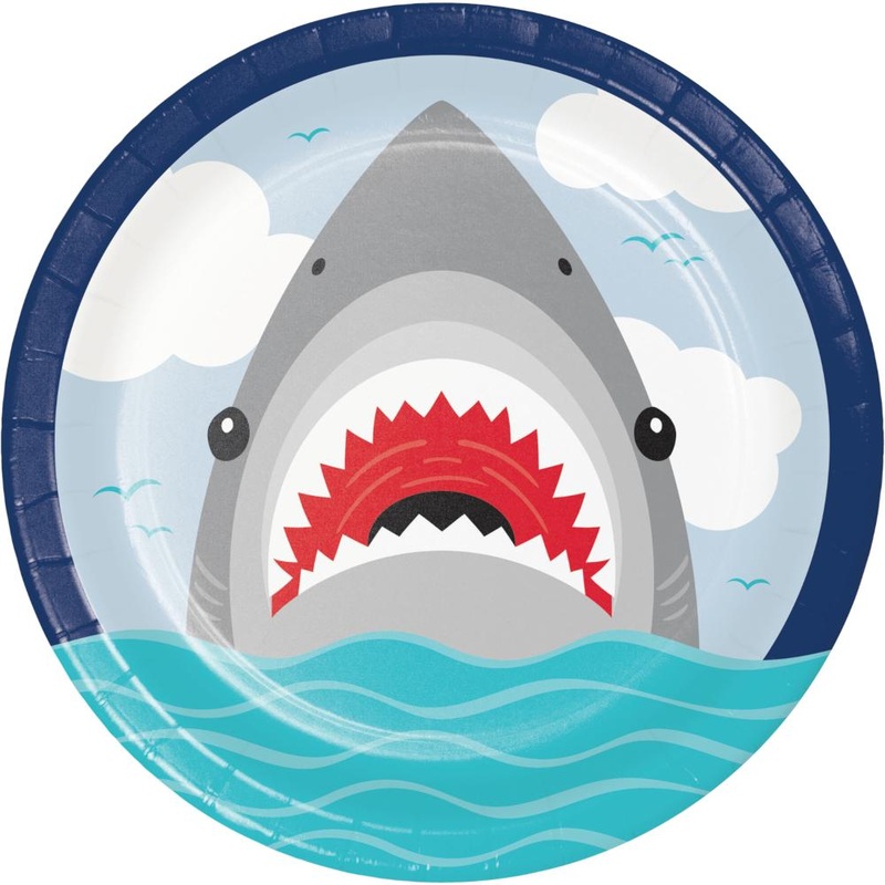 Shark Party Dinner Plate (8/Pkg)