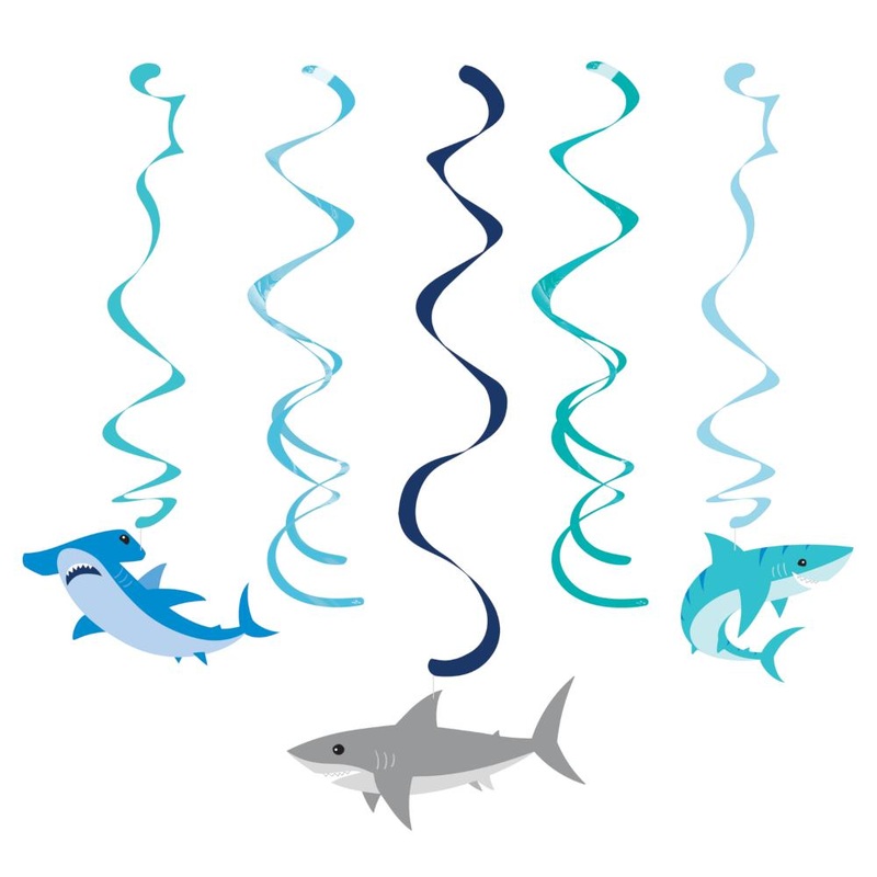 Shark Party Dizzy Danglers Assorted (5/Pkg)