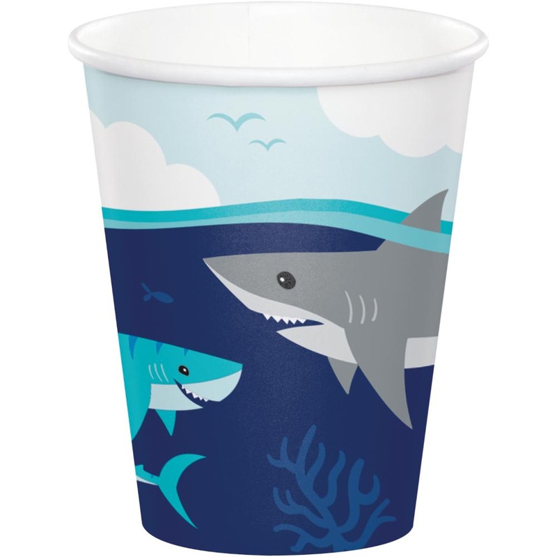 Shark Party Hot/Cold Cup 9Oz (8/Pkg)