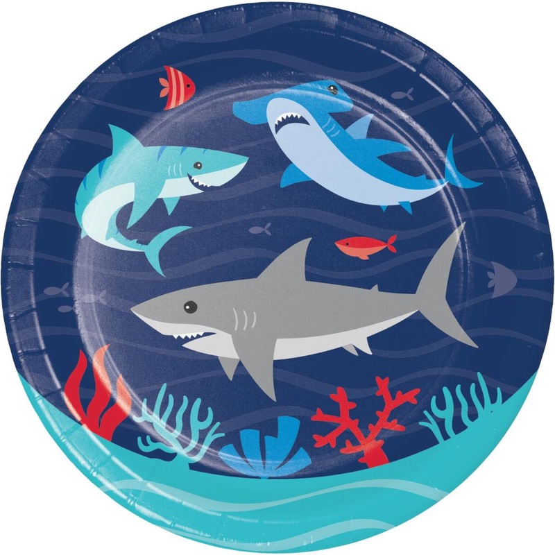 Shark Party Paper Dessert Plate (8/Pkg)