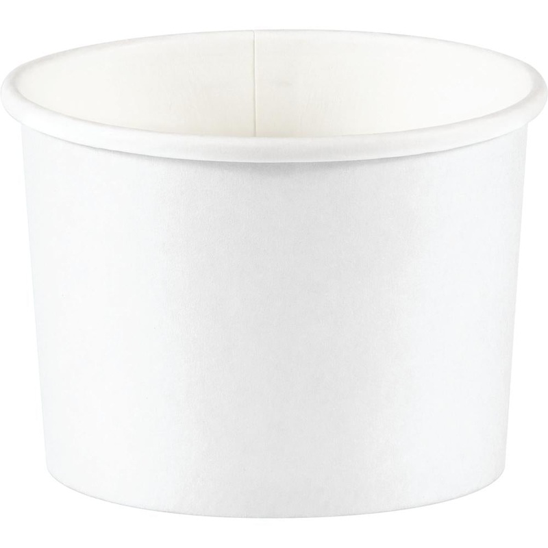 White 8oz Paper Treat Cups (8/Pkg)