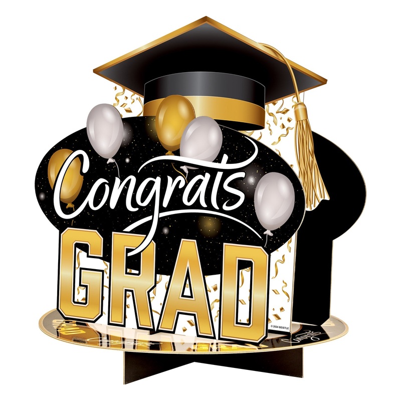 12 Pack Beistle 3-D Congrats Grad Centerpiece