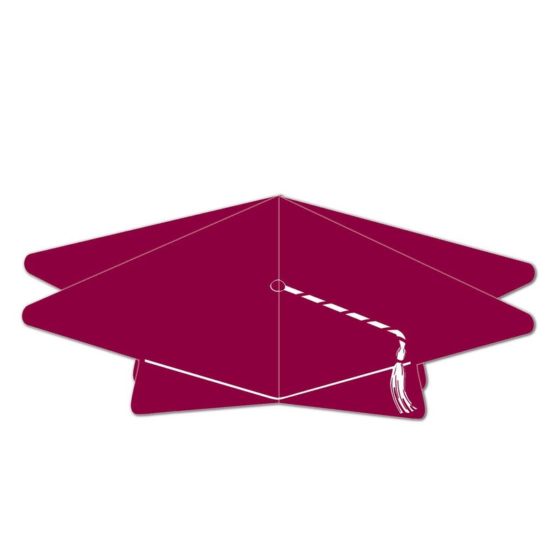 12 Pack Beistle 3-D Grad Cap Graduation Party Centerpiece