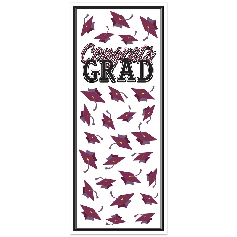 12 Pack Beistle Burgundy Congrats Grad Door Cover
