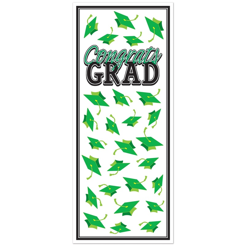 12 Pack Beistle Green Congrats Grad Door Cover