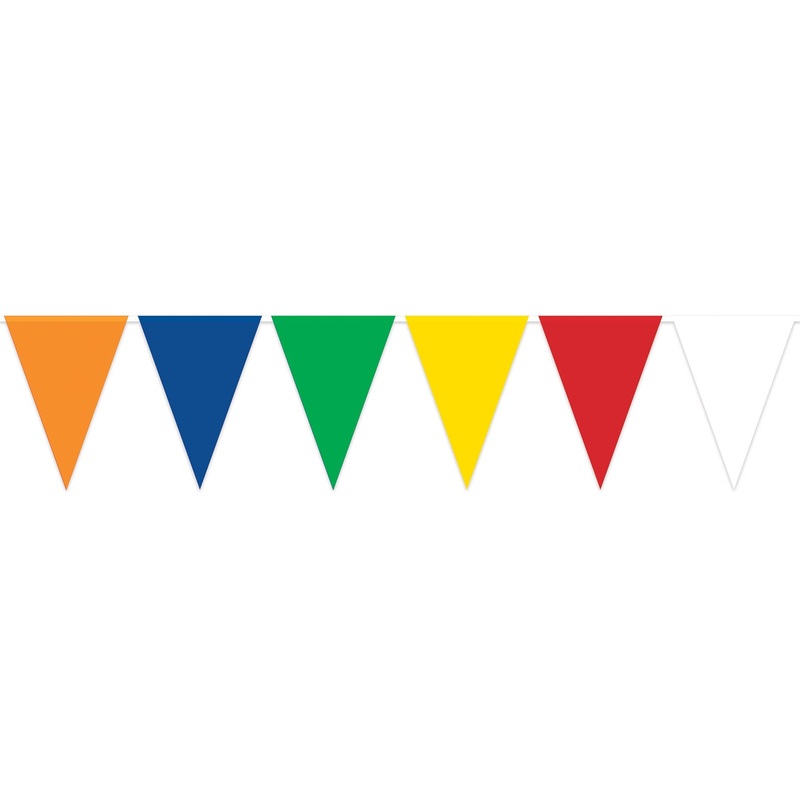 12 Pack Beistle Multi-Color Oversized Pennant Banner