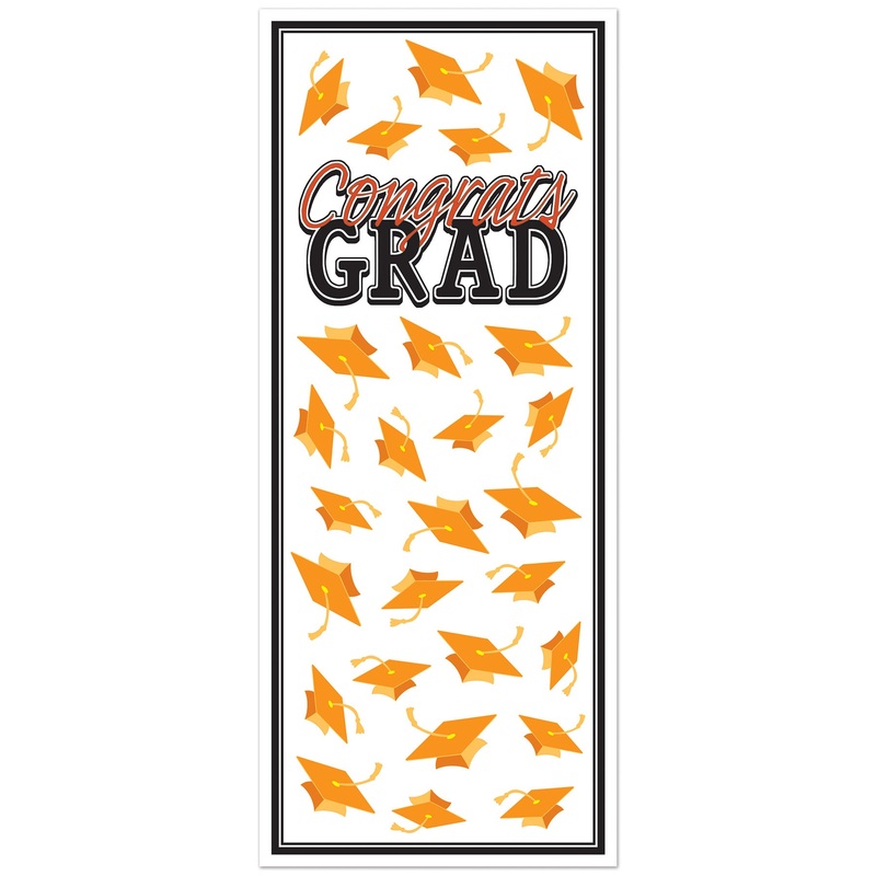 12 Pack Beistle Orange Congrats Grad Door Cover