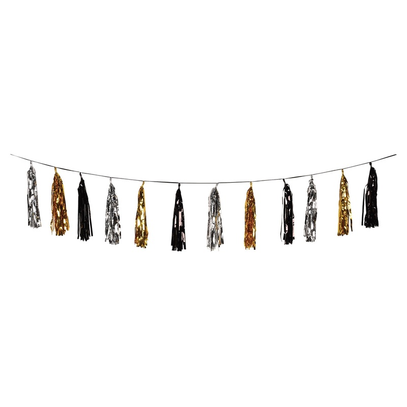 12 Pack Beistle Oversized Metallic Tassel Garland